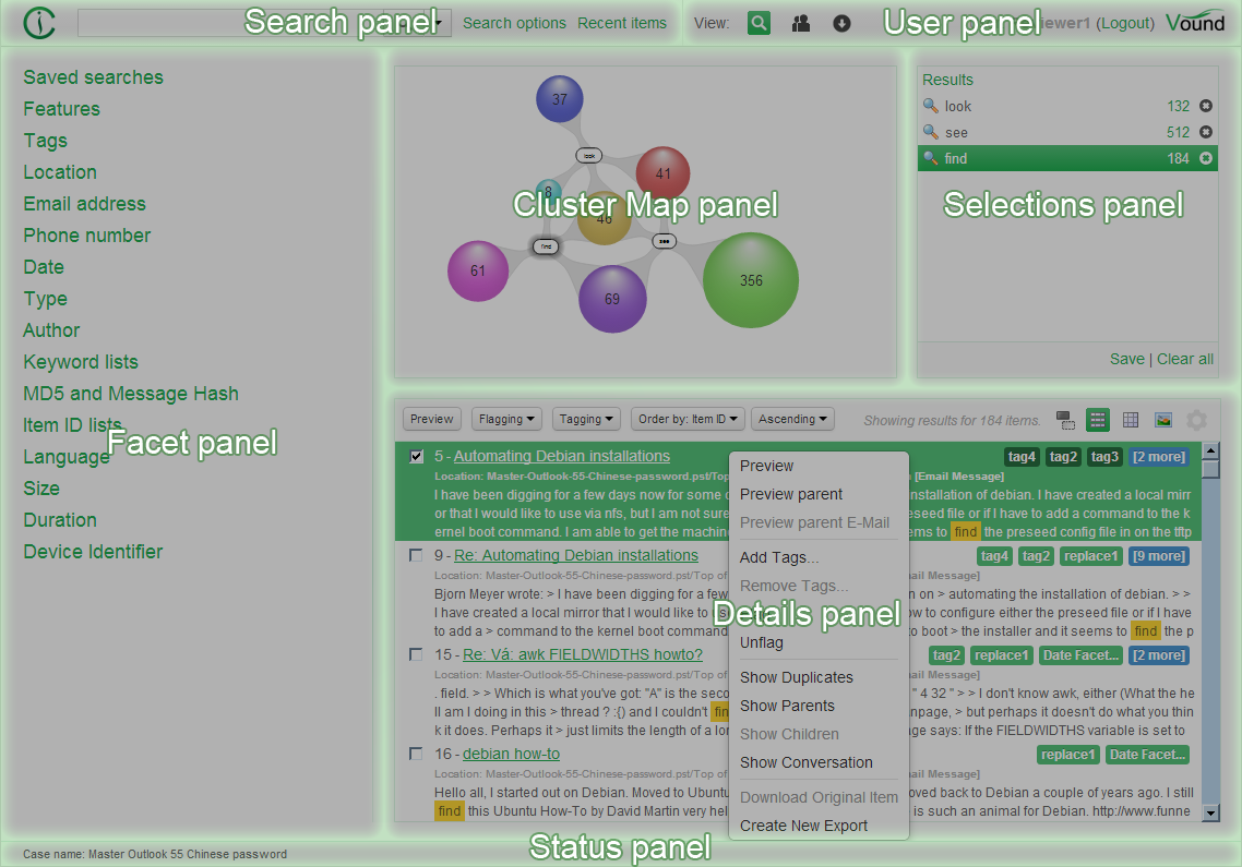Intella Connect UI