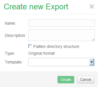 Export options