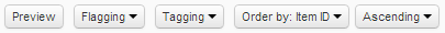 List mode - Toolbar