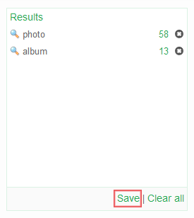Saved searches