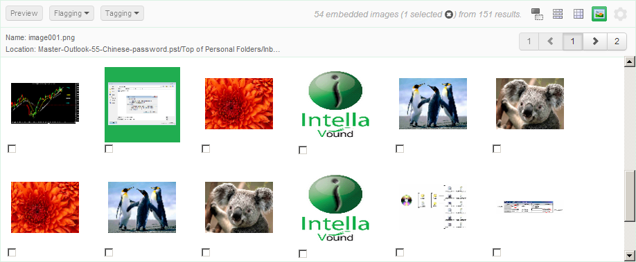 Thumbnails view