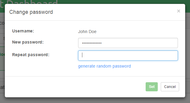 Change password