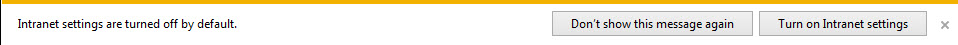 IE Intranet settings