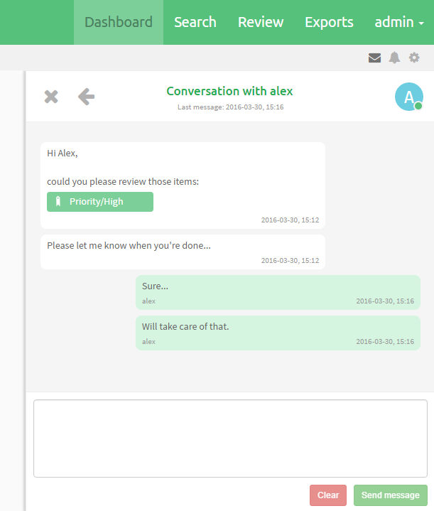 Instant Messaging Conversation