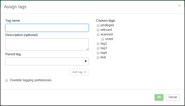 Assign tags