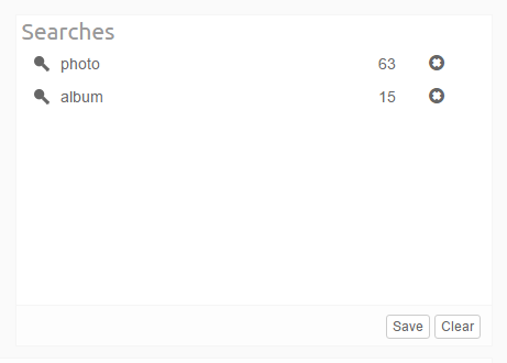 Saved searches