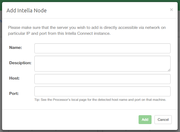 Add Intella Node