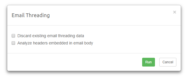 Email Threading Dialog