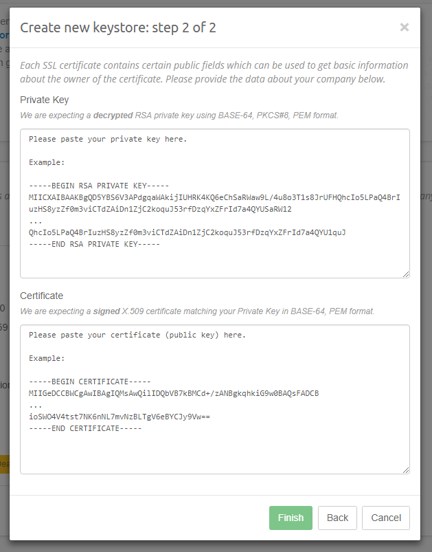New keystore step 2.2