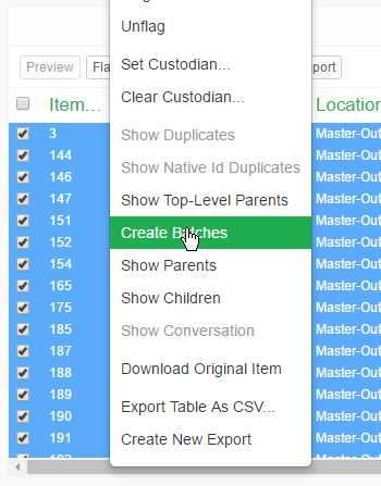 Create Batch Action