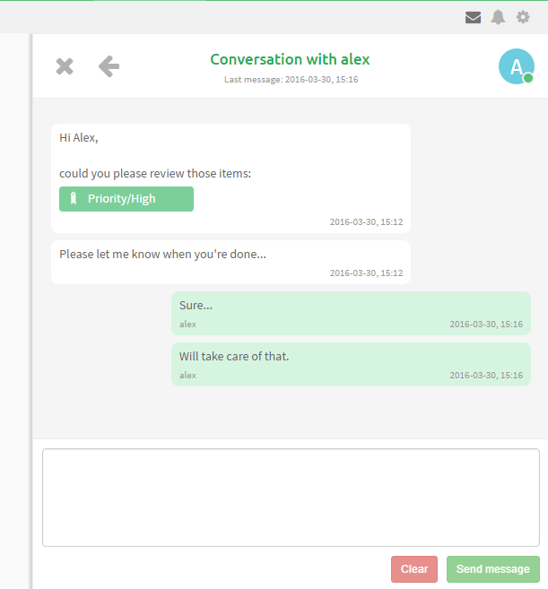 Instant Messaging Conversation