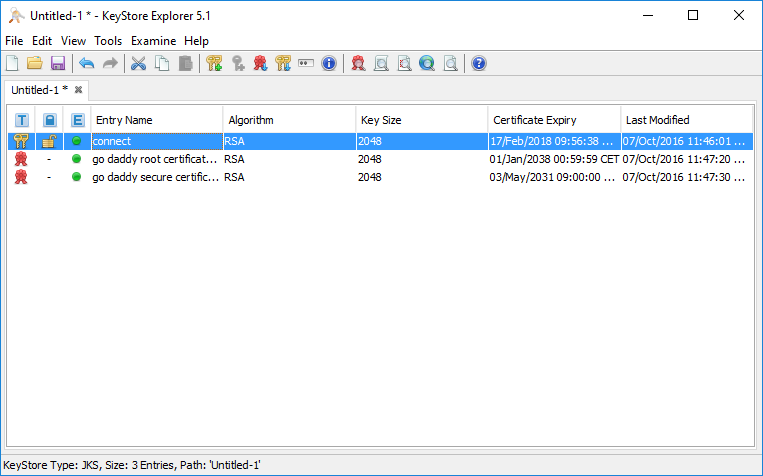 Imported Certificates