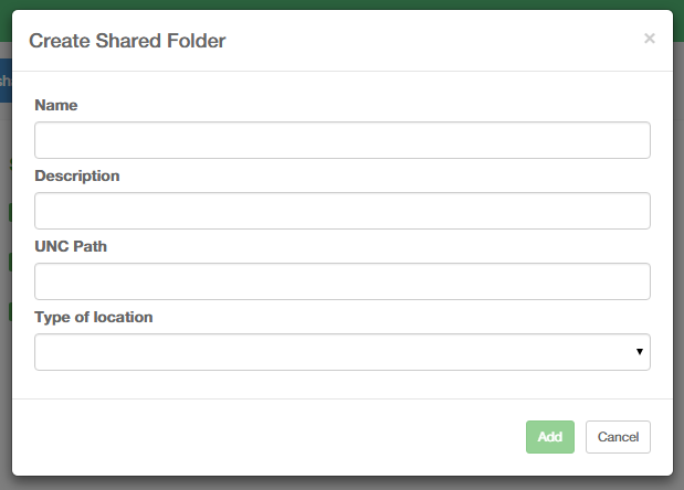 Add Shared Folder