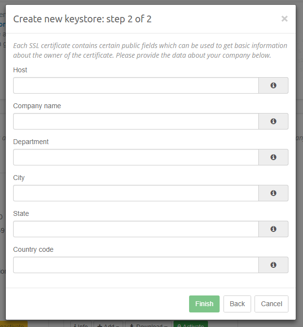 New keystore step 2.1