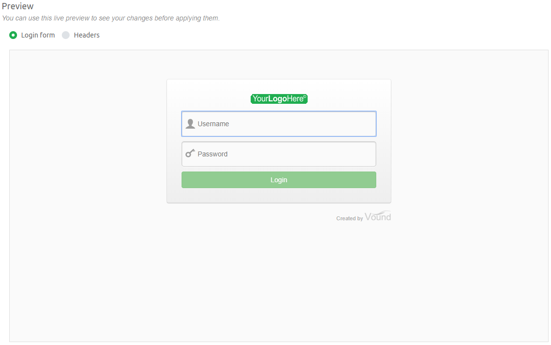 Branding Login