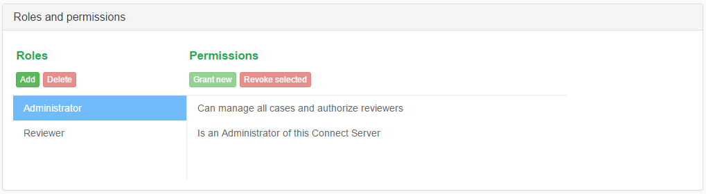 Default admin role