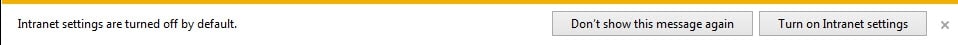 IE Intranet settings