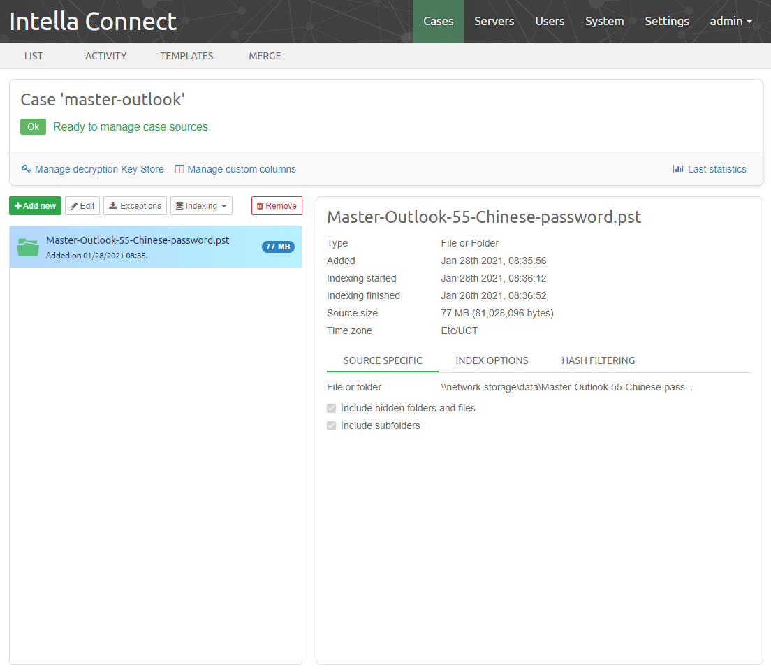 Manage Sources