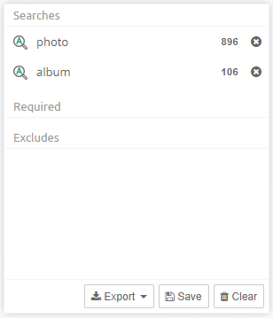 Saved searches
