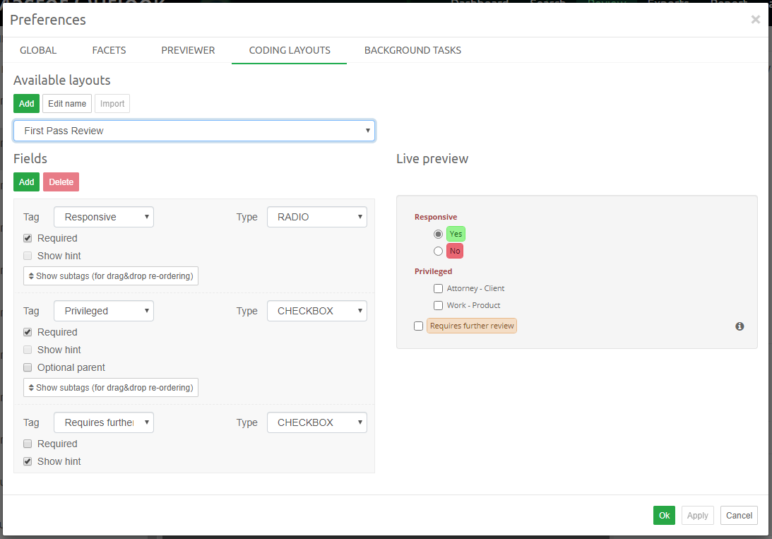 Coding Layout Editor