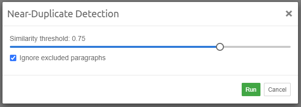 Near-duplicates Analysis