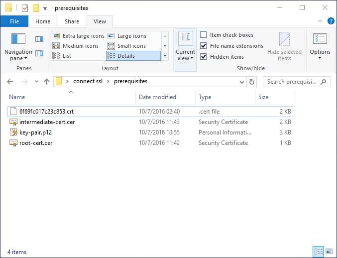 Intermediate Certificate Exported