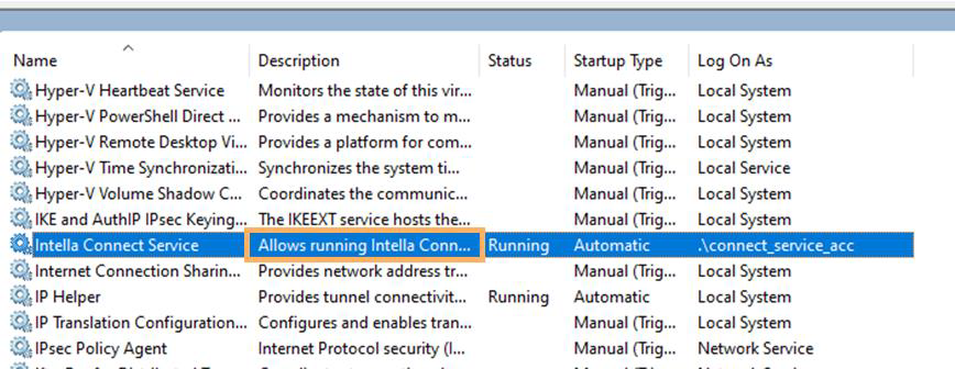 Check that Connect service installed properly