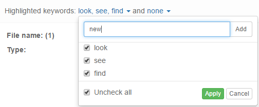 Custom Keywords