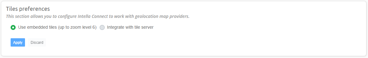 Geolocation settings section