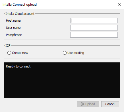 ICF file upload dialog