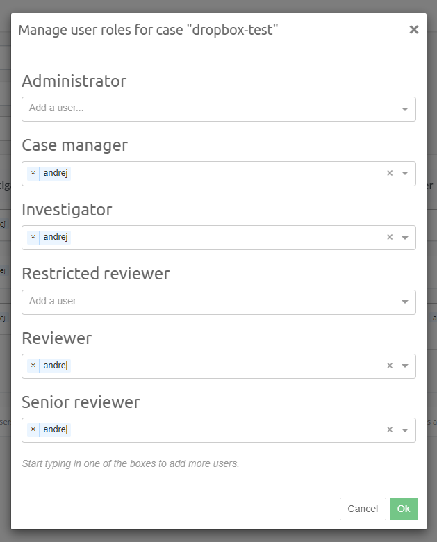 Assignments tab manage assignments