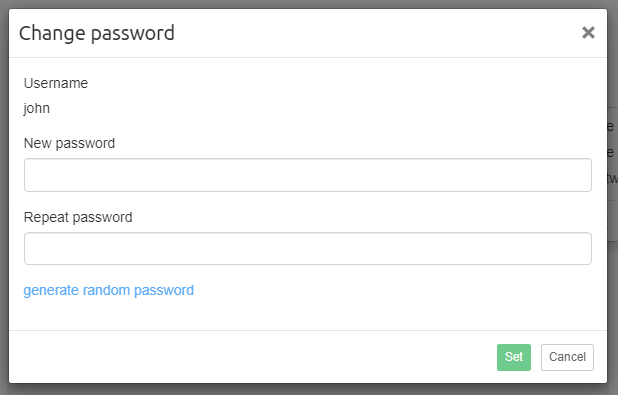 Change password