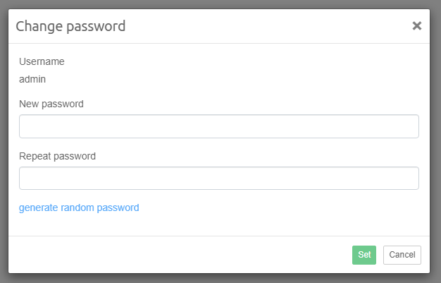 change user password