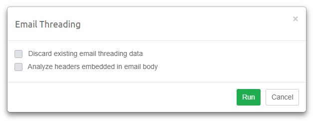 Email Threading Dialog