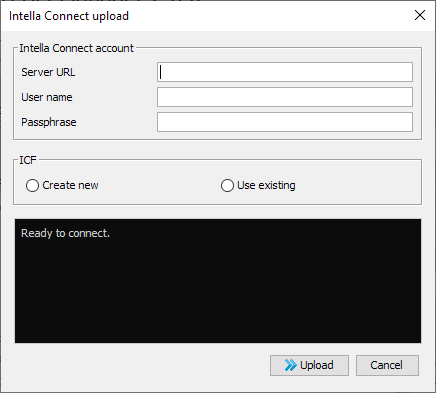 ICF file upload dialog