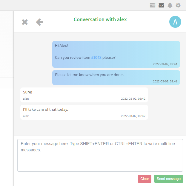 Instant Messaging Conversation