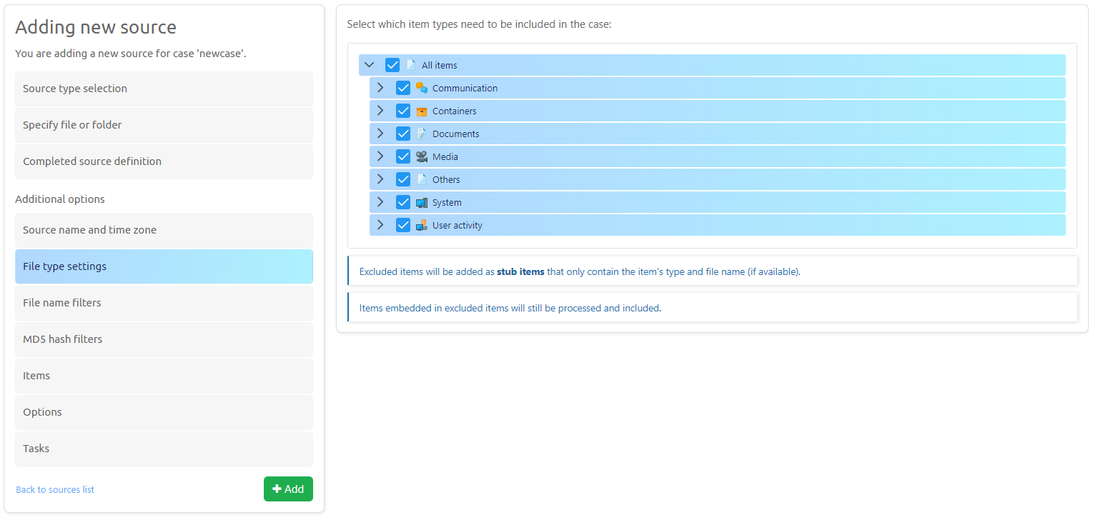 Additional options