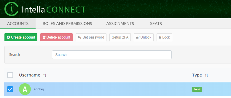 Select user