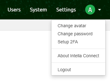 Users name menu
