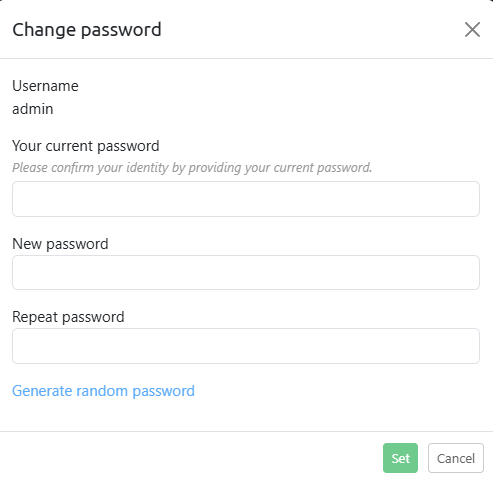 Change password