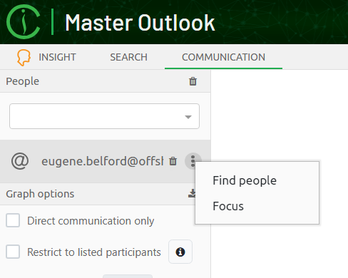 Person selector menu