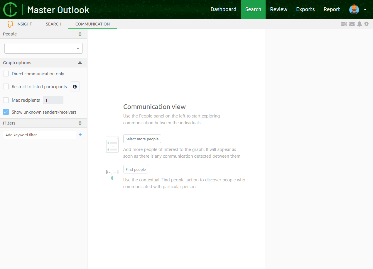 Communication view UI