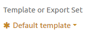 Export template modified