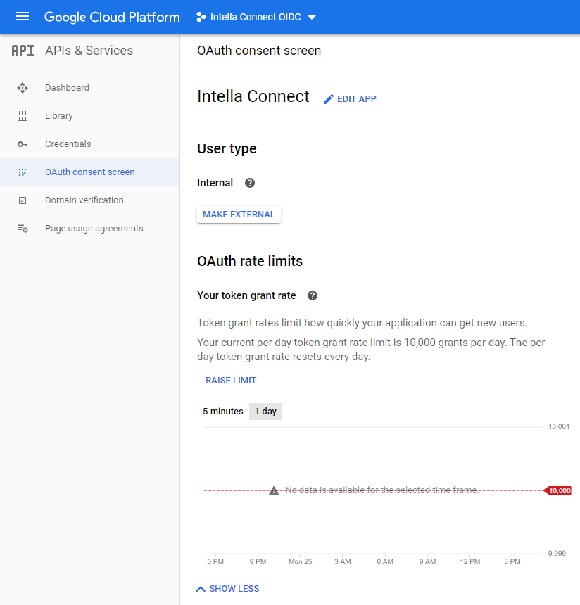 Configuring Google as SSO provider step 10
