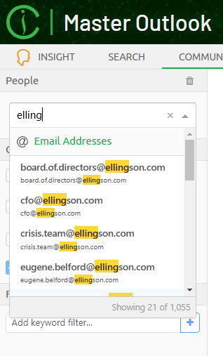 Person selector