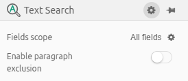 Text search options