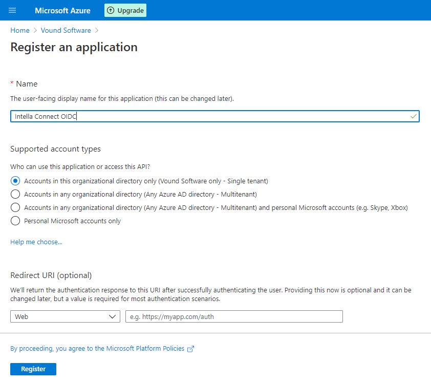 Configuring Microsoft Azure as SSO provider step 5