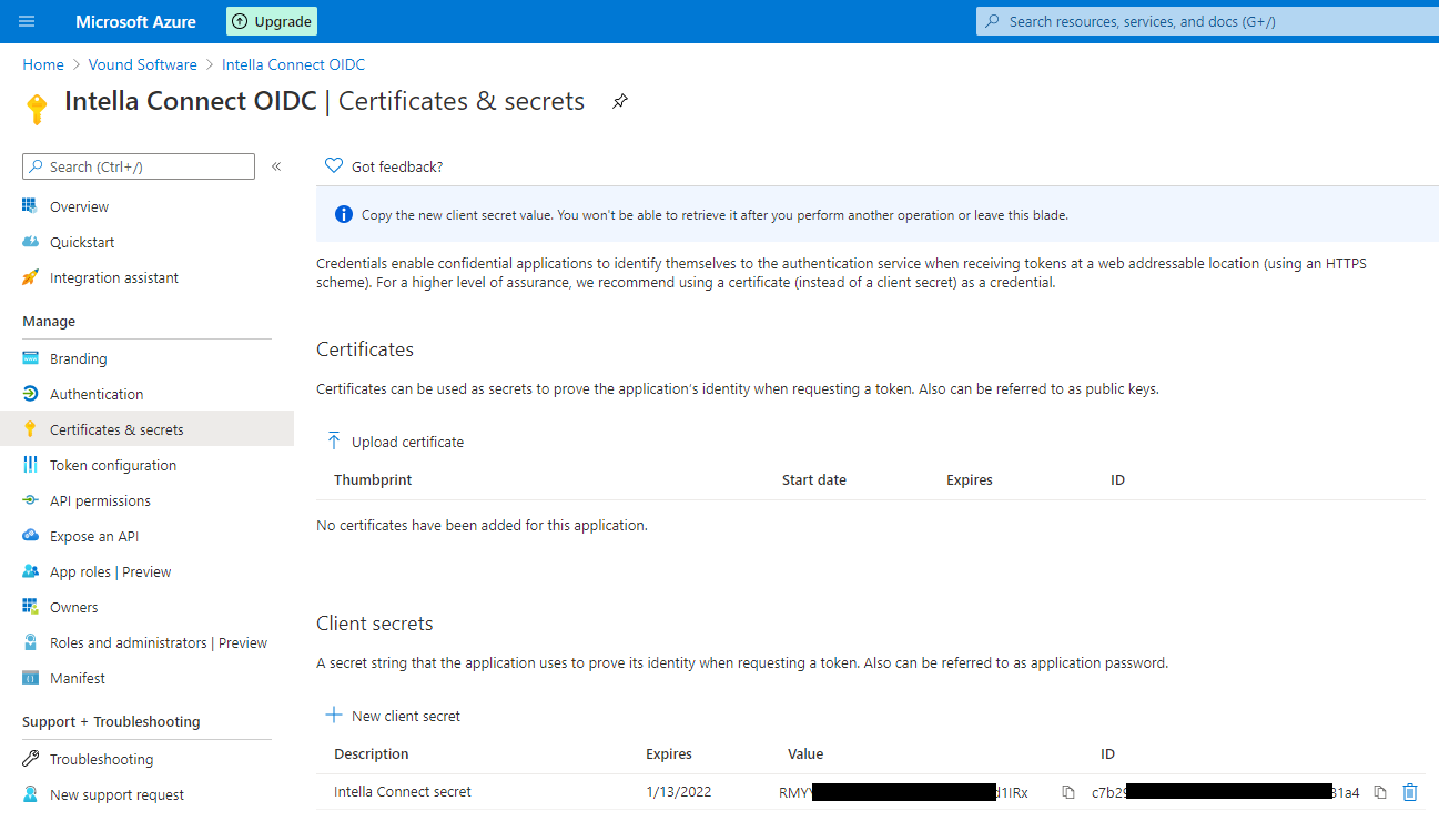Configuring Microsoft Azure as SSO provider step 9