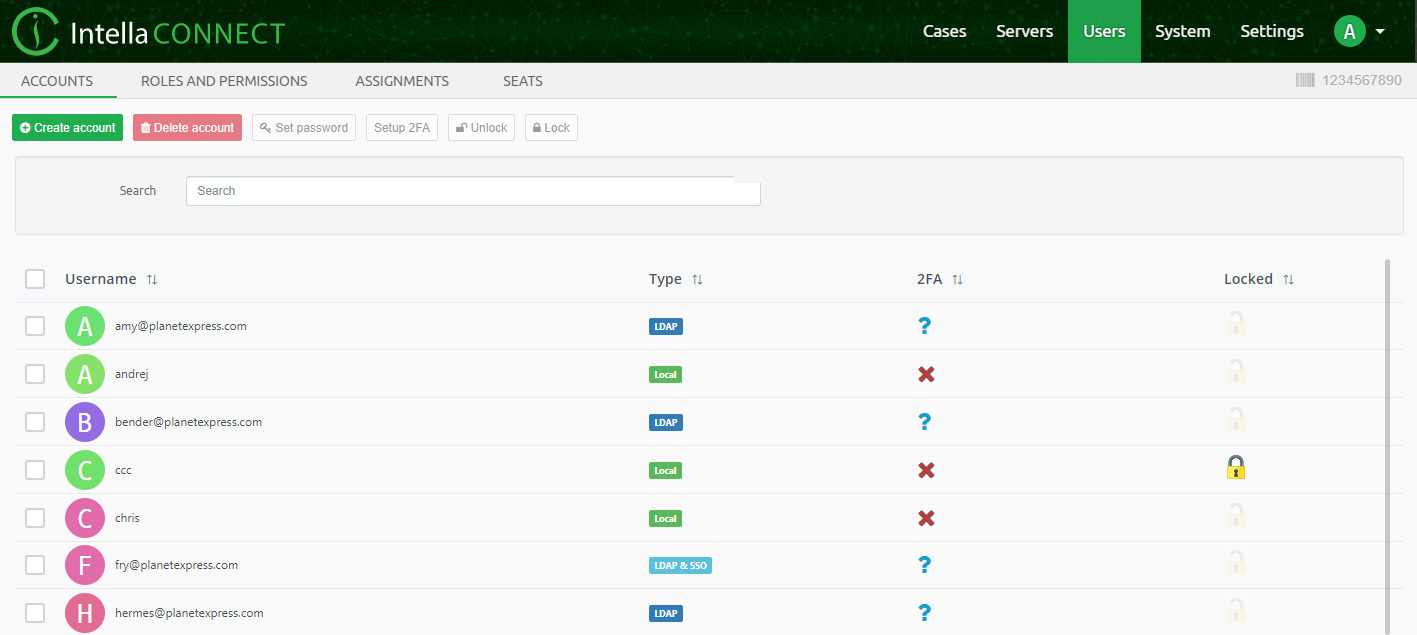 User management