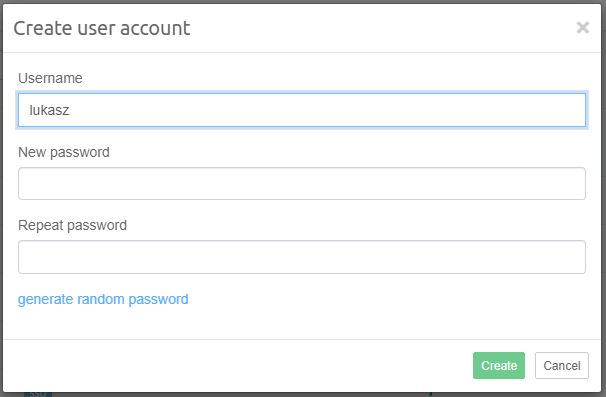 Create new user